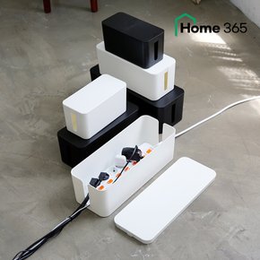홈365 멀티탭 정리함 소형 화이트 블랙 / 멀티탭 정리 전선정리