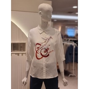 아트 프린팅 셔츠형 블라우스 CLEMBL131_ess
