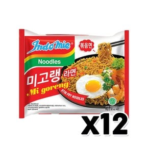 인도미 미고랭라면 볶음비빔 봉지면 80g x 12개