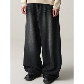 Basic Brush Daily Wide Pants  BLACK