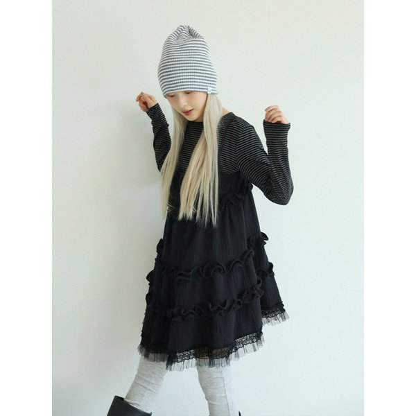LACE YORU DRESS(BLACK)