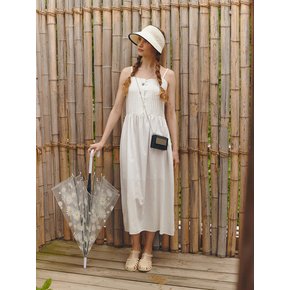 PINTUCK SLEEVELESS DRESS (off white)