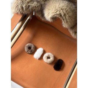 Mink Fur Scrunch & Hair Clip