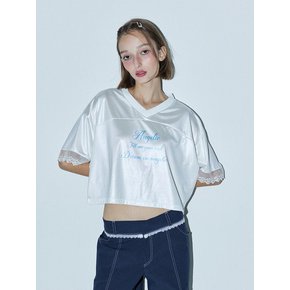 ANGELIC LACE SOCCER T - WHITE