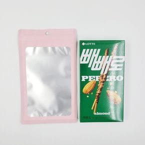 포장용 핑크 반투명 컬러 지퍼백 12cm X 20cm 악세사
