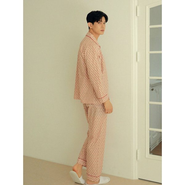 남성 벤티 고밀도 코튼상하(긴소매카라넥)