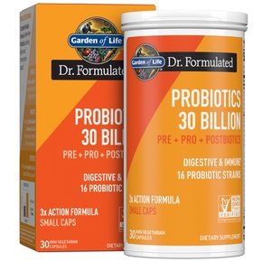 [해외직구] 4개X  가든오브라이프  Dr  Formulated  프로바이오틱스  Pre    Postbiotics  300억  30  미니  식물성캡슐