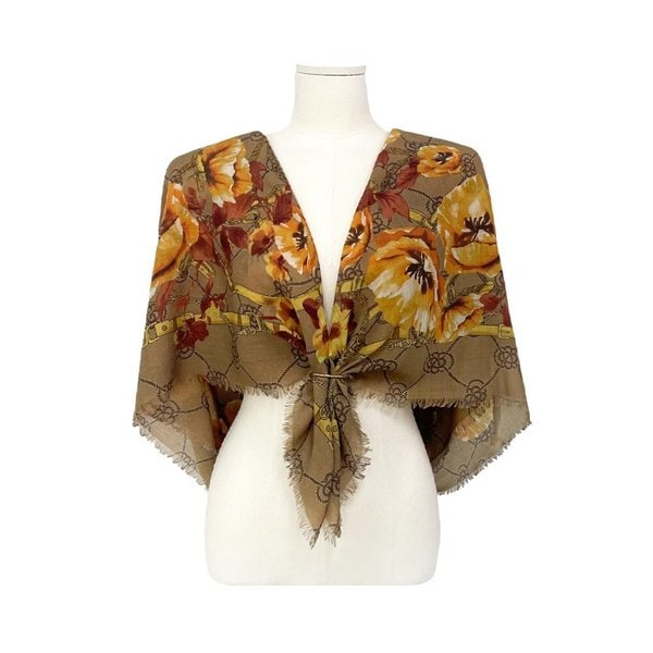 [리자데이] 플라워 울 스카프/옐로우/LD2245 003