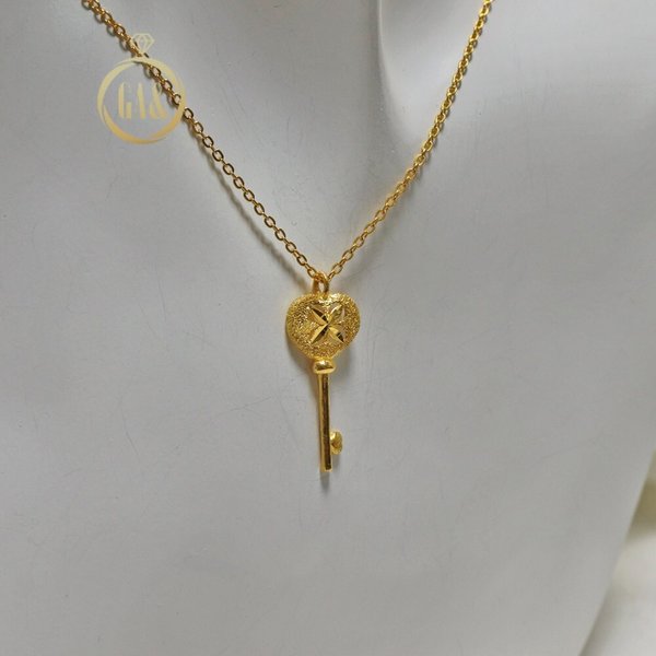 [가앤] 24k순금 컷팅 하트 열쇠 목걸이3.75g