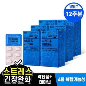 슬리피움 락티움 L 테아닌 수면 질 개선 30정 6box