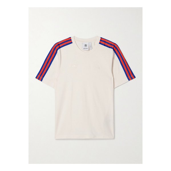 웨일스 보너 웨빙 트리밍  코튼 저지 티셔츠 화이트 1647597333896454