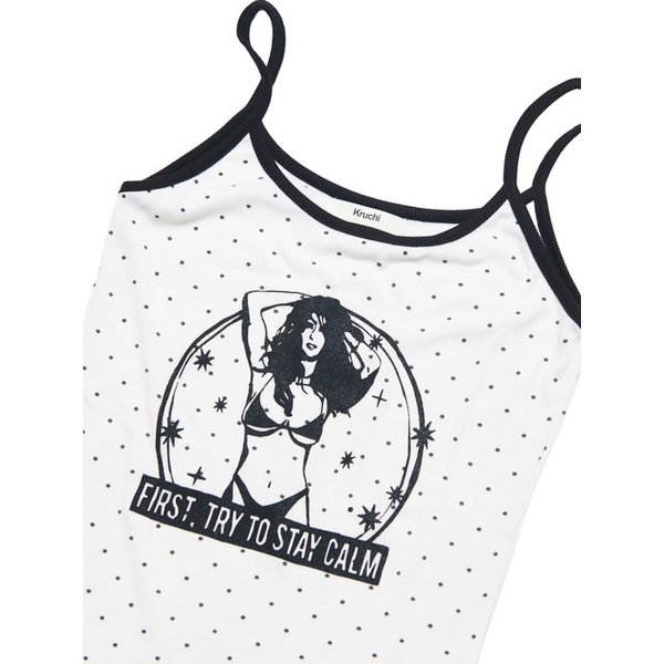 TRY TO STAY CALM Sleeveless (WHITE)
