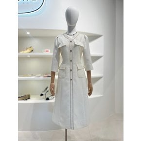 [부산점] 브이넥 트위드 라인 원피스 L251PSE011