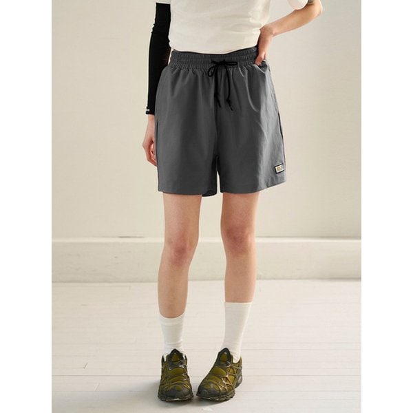 Basic Logo Label Light Summer Shorts (charcoal) CSOp-218 [Unisex]