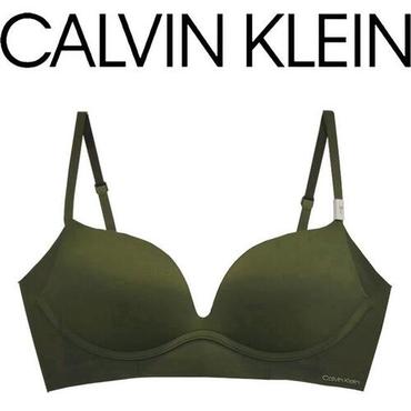 Calvin Klein INVISIBLES 와이어리스 푸쉬업 브라 QF6021 그린