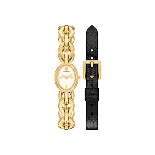 [공식수입정품] 토리버치 TBW6046SET (The Oval) 오벌 스트랩 세트 여성 메탈시계