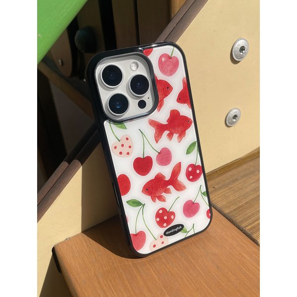[S25 시리즈 추가] cherry&goldfish phone case_glossy