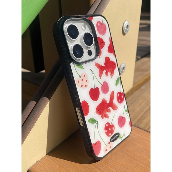 [S25 시리즈 추가] cherry&goldfish phone case_glossy