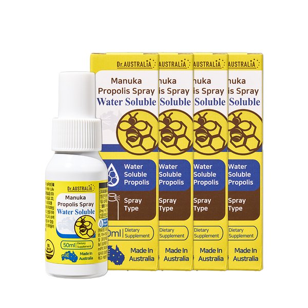 수용성 마누카 프로폴리스 스프레이 워터솔루블 50ml 4병 무알콜