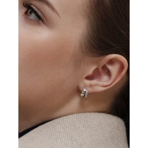 [Silver925] Predjama Hoop Earrings (silvergold)