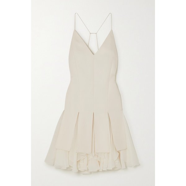 케이트 티건 러플 보일 트윌 미니 드레스 오프 화이트 1647597291945951