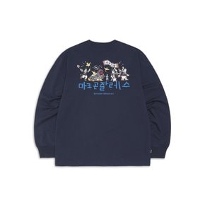 코리아 에디션 곤즈 악단 긴팔 티셔츠 - NAVY Z263ULT090065