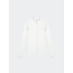 LINDA MODAL-BLEND CARDIGAN WHITE