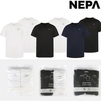 네파 7JG5301[네파]남여공용 기본 라운드 티셔츠 1+1 ( 데일리 패키지 투팩 )