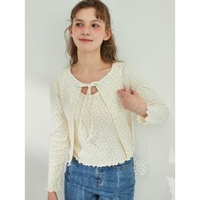 Ribbon Punching Cardigan_CREAM