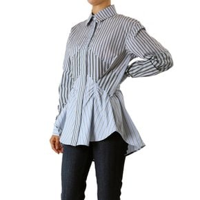 까르벵 스트라이프 플리티드 셔츠 3183C206A CARVEN STRIPED PLEATED SHIRT