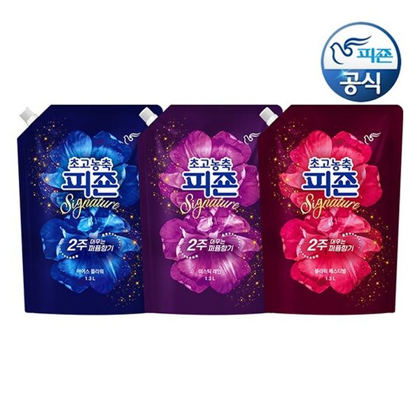 초고농축 섬유유연제 시그니처 1.3L 리필 x 4개