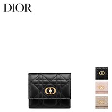 디올 DIOR Jolie Hibiscus 카나지 램스킨 지갑 월렛