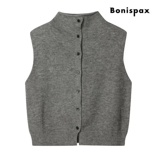 보니스팍스 버튼 포인트 모크넥 니트 베스트 (XP9VT001M0)
