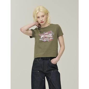 SUPERDRY 슈퍼드라이 W 빈티지 아트 크롭 티셔츠 (SDFISCP08)