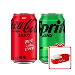 코카콜라 제로 350ml 24캔 + 스프라이트 350ml 24캔
