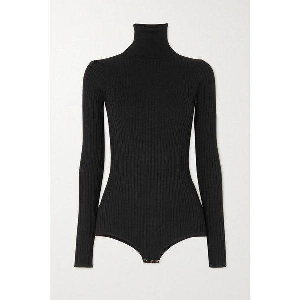 Lewis Crystal-embellished Cutout Ribbed-knit Bodysuit 블랙 46376663162333403