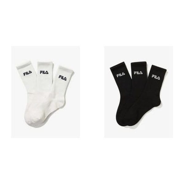 확대된 대표 데일리양말 베이직양말 에센셜 장목양말 3번들 2종 택1 FS3SCG1305X SKU L