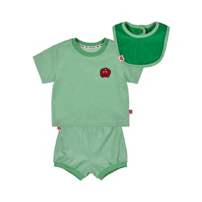[BABY SET] 그린 애플 테리 반바지 & 턱받이 BB5EST03GN