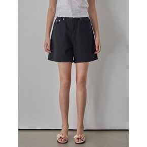 LEON BANDING SHORT DENIM_2COLORS_BLACK