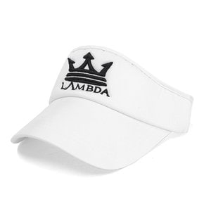 3D 로고 골프 바이저 썬캡 모자 화이트 LAMBDA-WHITE-VISOR