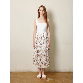 CACTUS FLOWER LONG SKIRT WT