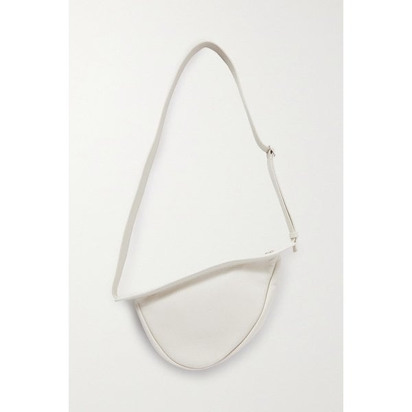 슬라우치 바나나 스몰 텍스처 가죽 숄더 백 화이트 1647597314837942