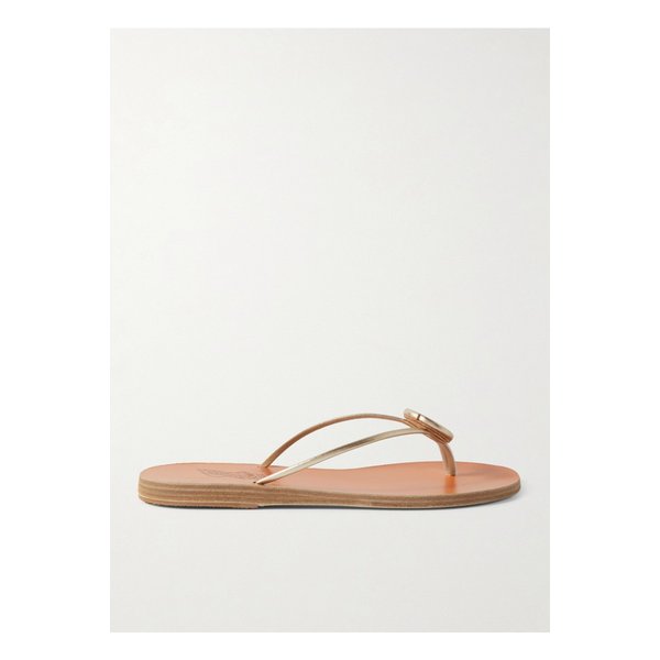 스트로빌로스 메탈릭 가죽 플립플랍 골드 1647597332180395