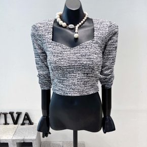 / [VIVA] 22FW 보카 하트넥 크롭 티셔츠