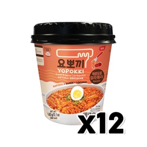 요뽀끼 매콤달콤 컵라볶이 즉석조리 145g x 12개