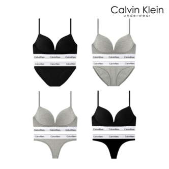 Calvin Klein CK 여성 모던 코튼 AF 플런지 푸쉬업 브라+팬티 세트 4종 택1 (QF7623/F3787/F3786)