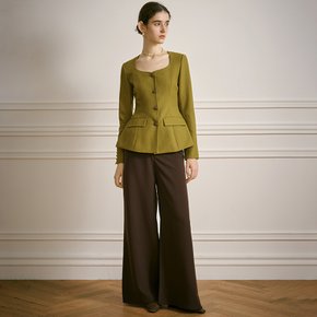 YY_Vintage long wide-leg brown pants