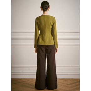 YY_Vintage long wide-leg brown pants