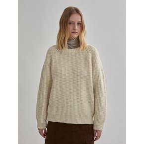 MINIMAL HEAVY PULLOVER (sand ivory)