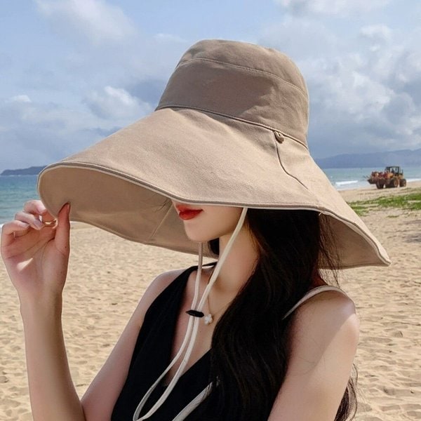 [아일렌]데이즈 양면 버킷햇(아이보리 베이지)
